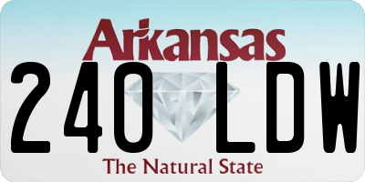 AR license plate 240LDW