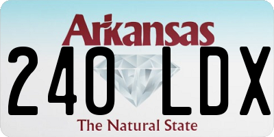 AR license plate 240LDX