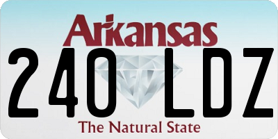 AR license plate 240LDZ