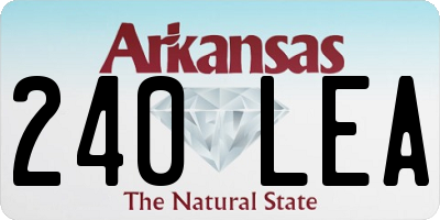 AR license plate 240LEA