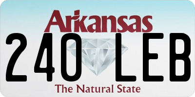AR license plate 240LEB