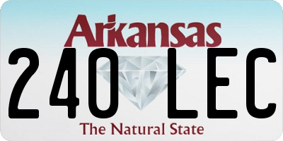 AR license plate 240LEC