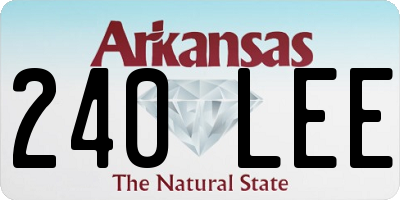AR license plate 240LEE