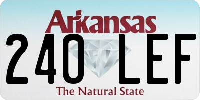 AR license plate 240LEF