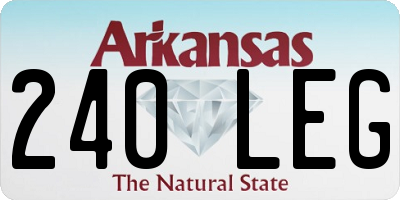 AR license plate 240LEG