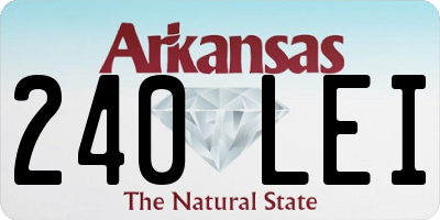 AR license plate 240LEI