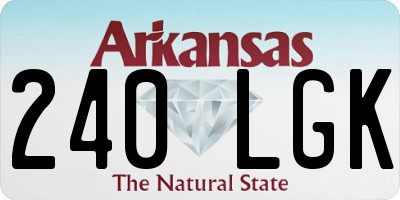 AR license plate 240LGK