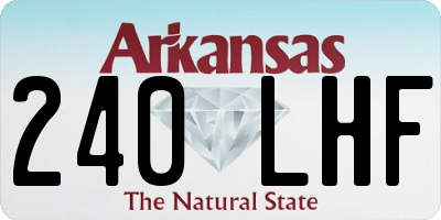 AR license plate 240LHF