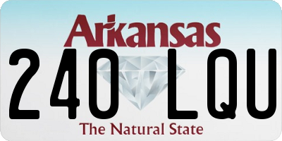AR license plate 240LQU