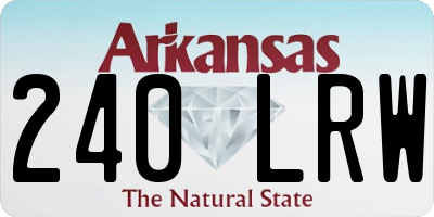 AR license plate 240LRW