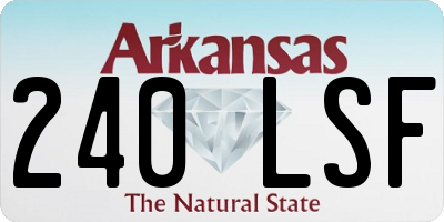 AR license plate 240LSF