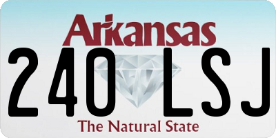 AR license plate 240LSJ