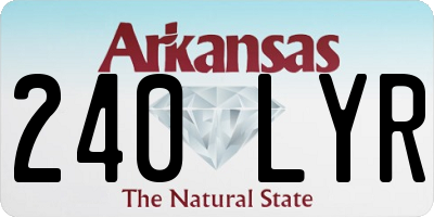 AR license plate 240LYR