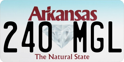 AR license plate 240MGL