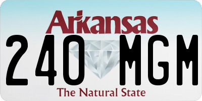 AR license plate 240MGM