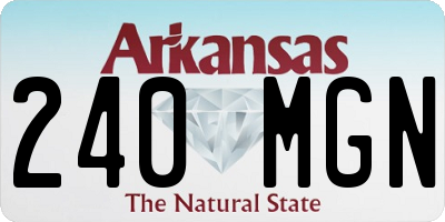 AR license plate 240MGN