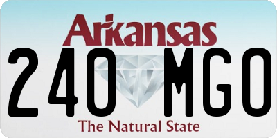 AR license plate 240MGO