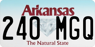 AR license plate 240MGQ