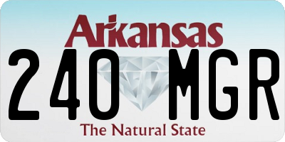 AR license plate 240MGR