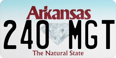 AR license plate 240MGT