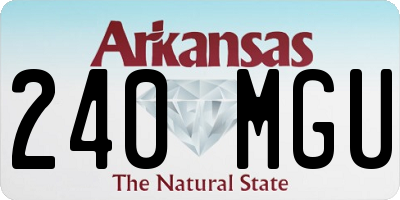 AR license plate 240MGU