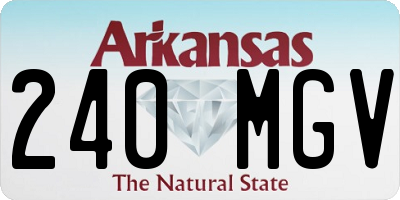 AR license plate 240MGV