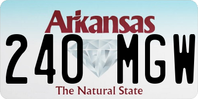 AR license plate 240MGW