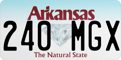 AR license plate 240MGX