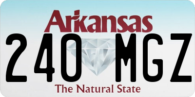 AR license plate 240MGZ