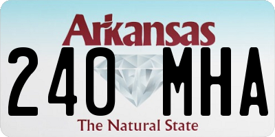 AR license plate 240MHA