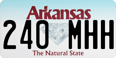 AR license plate 240MHH