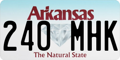 AR license plate 240MHK