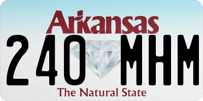 AR license plate 240MHM