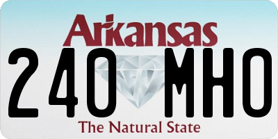 AR license plate 240MHO