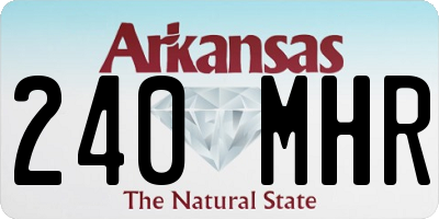 AR license plate 240MHR