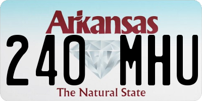 AR license plate 240MHU