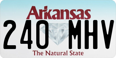 AR license plate 240MHV