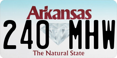 AR license plate 240MHW