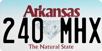 AR license plate 240MHX