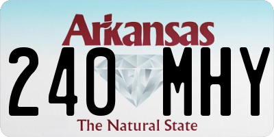 AR license plate 240MHY