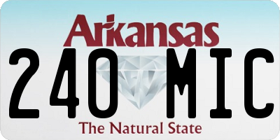 AR license plate 240MIC