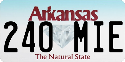 AR license plate 240MIE