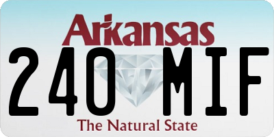 AR license plate 240MIF