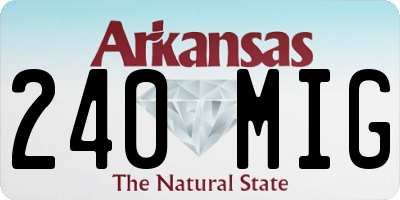 AR license plate 240MIG
