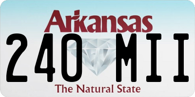AR license plate 240MII