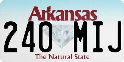 AR license plate 240MIJ