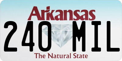 AR license plate 240MIL