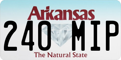 AR license plate 240MIP