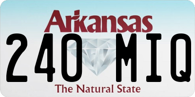 AR license plate 240MIQ