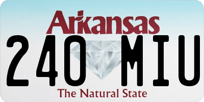 AR license plate 240MIU